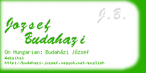 jozsef budahazi business card